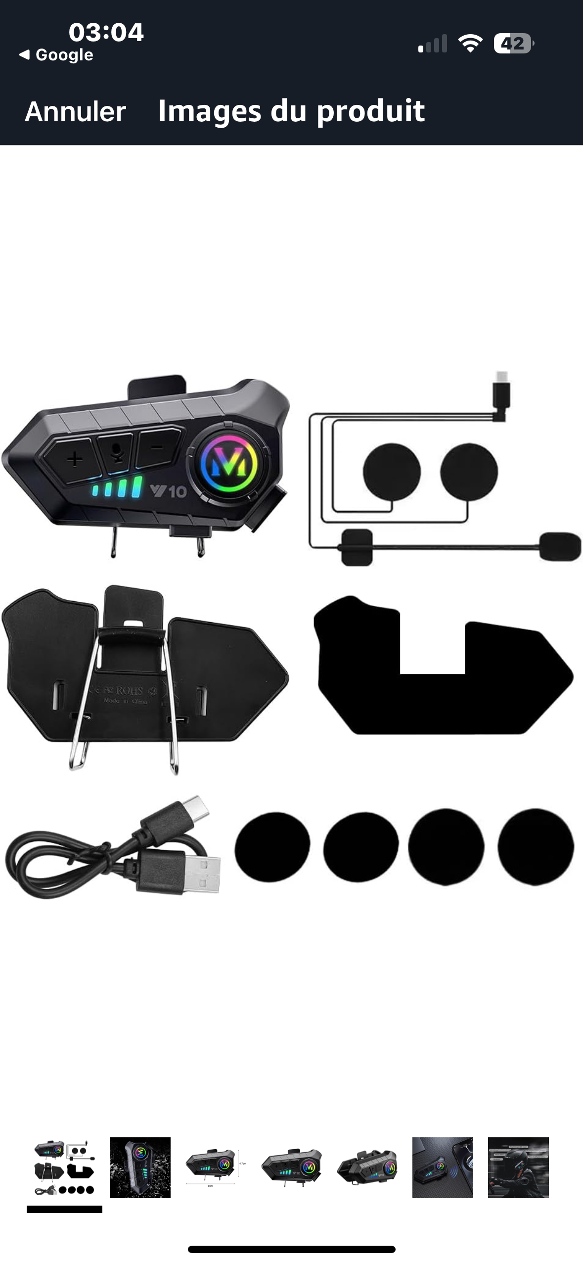 Kit Bluetooth 5.3 pour Casque Moto - Écouteurs Étanches, Appels Mains Libres et Lecteur MP3